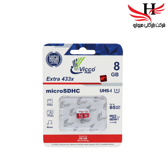 تصویر کارت حافظه microSDHC ویکومن مدل Extra 433X کلاس 10 