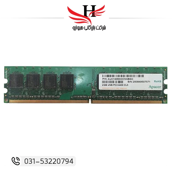 تصویر  رم کامپيوتر استوک  APACER 1GB PC2-6400-CL5