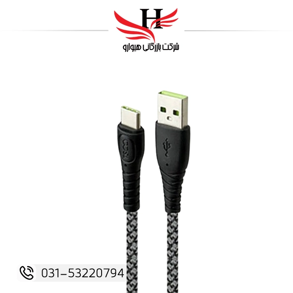 تصویر کابل شارژ تايپ سی تسکو مدل TSCO-TCC206