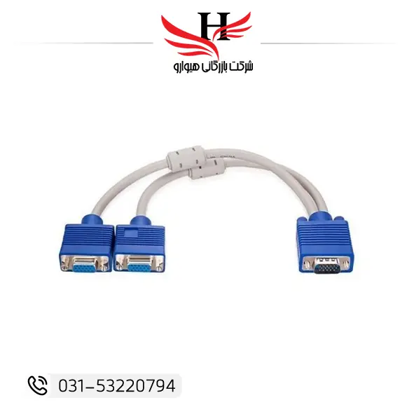تصویر تبدیل کابلی VGA 1 TO 2 KINGDOM