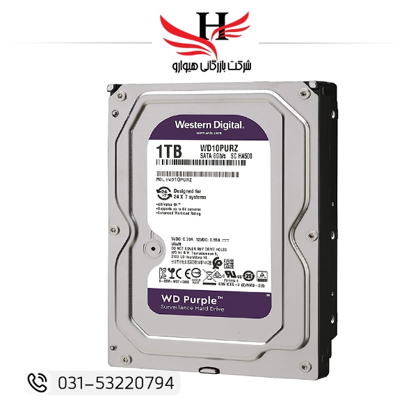 تصویر هارد اینترنال استوک HDD-WD PURPLE 1T