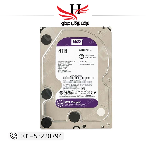 تصویر هارد اینترنال استوک HDD-WD PURPLE 4T